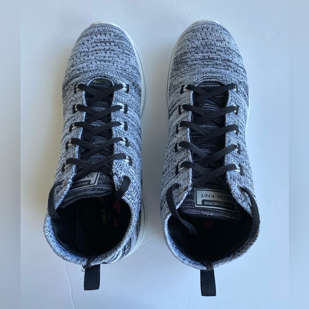Skechers Charcoal and Light Gray Knit Sneakers